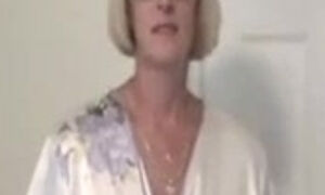 Older Non-professional German Wife Showing In Nature's Garb For Young Husband