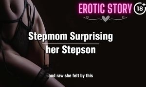 Hot Stepmom Surprising Her Stepson