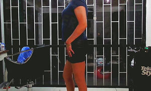 Crossdresser Fernanda Gomez Modeling In The Hairdresser