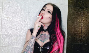 Cigarette Smoke. Smoking Fetish. Sexy Smoking Dominatrix