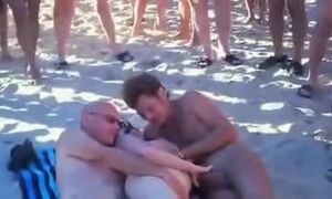 Wife Sharing At The Beach