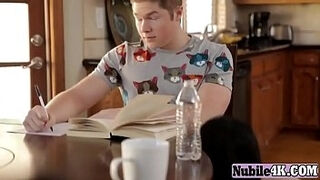 Step Mom Blowjob Under Table Teen Threesomelesson