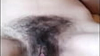 58-year-old Latin After Fucking Shows Her Hairy Pussy Wide Open For Him To Make Him Cum And Fill It With Milk