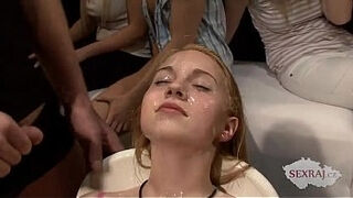 18yo Veronika With 50 Guys In Bukkake Gangbang Part 2