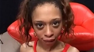 Cute Black Teen Rough Anal Gangbanged