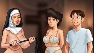 Summertime Saga - Church Milf Caught Fucking Herself With Police Baton