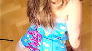 Busty Milf Masturbation & Cum Swallow Bj