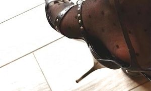 Foot Worship Teasing Feet - My Wife's Strappy Heels