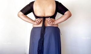 Horny Indian Saree Seduction -  Solo Boobs Pleasure - Wife Ready To Be Fucked Hard